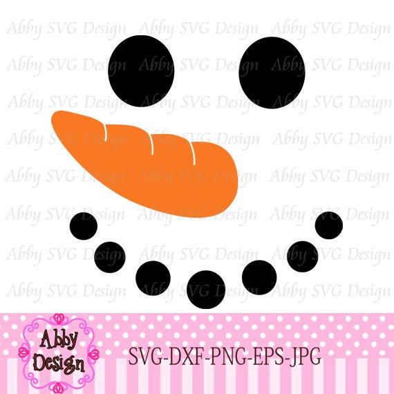 Snowman Face Cut File epspngdxf and svg file for the Cutting