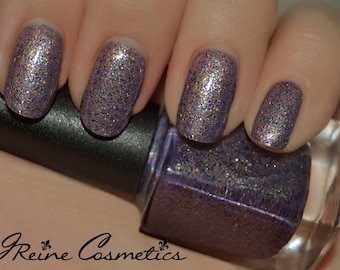 Lagniappe - Purple and Gold Glitter Nail Polish