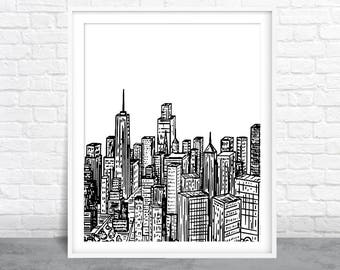 cityscape sketch