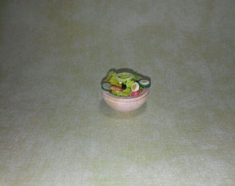 1 12 scale Salad, Miniature Salad,Dollhouse Salad