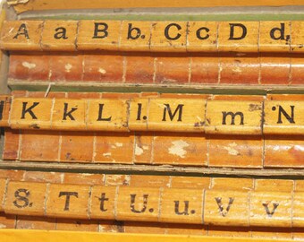 Rubber Stamp SET, Vintage, Upper AND Lower Case, Plus Numbers, Punctuation and Math Symbols in original Box, Fulton Special Stamp Marker