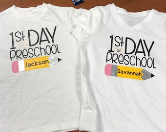 First Day of Preschool-Personalized