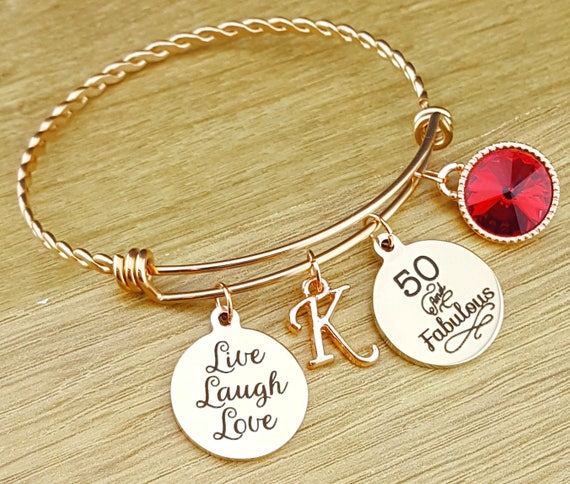 Rose Gold 50 Birthday Gift Rose Gold 50th Birthday Gift Birthday Gift Birthday Gifts for Her Birthday Gift for Friend Rose Gold Birthday