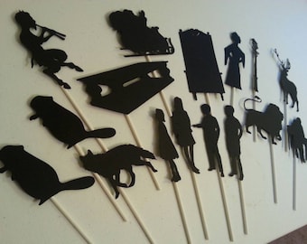 Handmade Narnia Shadow Puppets ~ Fantasy Puppets ~ Teaching Resource ~ Storytelling Tools ~ Fantasy ~ The Lion, The Witch, and the Wardrobe