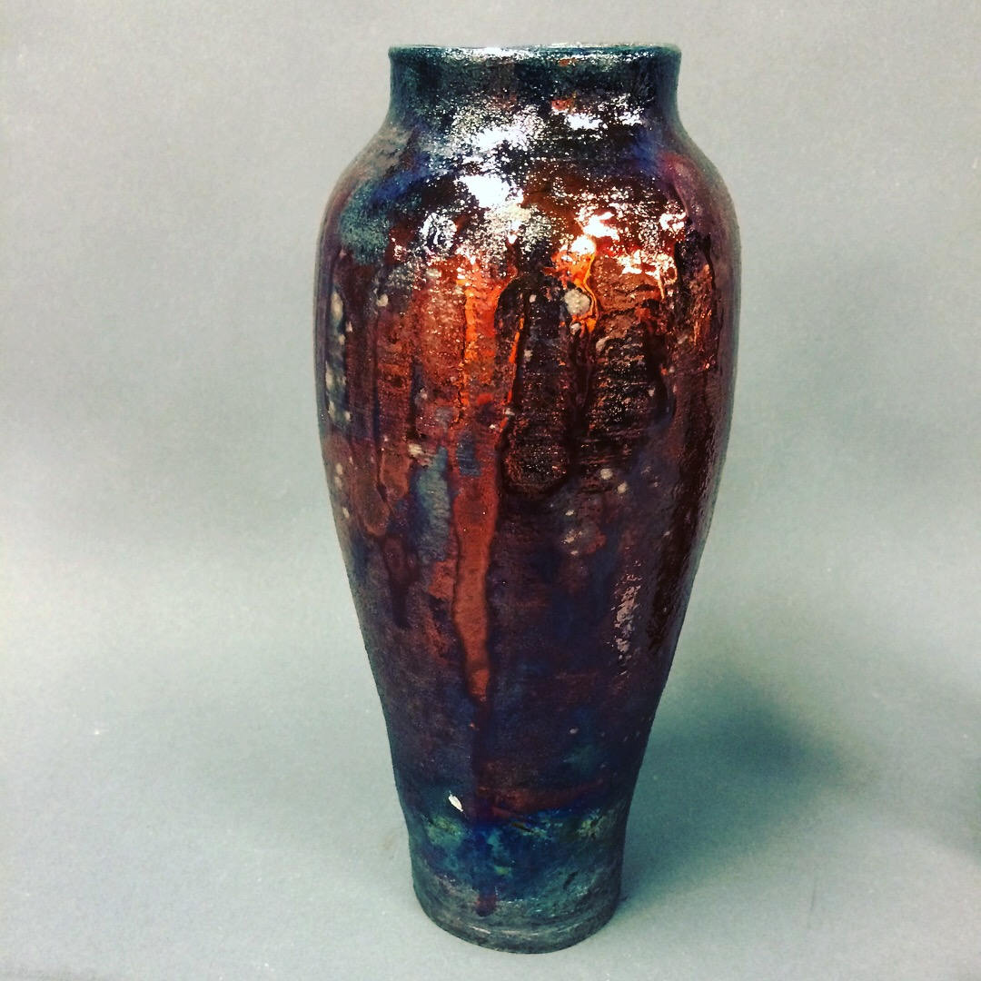 Raku Vase