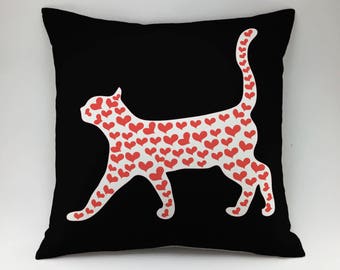 Cat pillow case Decorative pillow Throw pillow cover kitty pillow kitten pillow kitty pillow animal pillow Cat Lover Gift cat print pillow