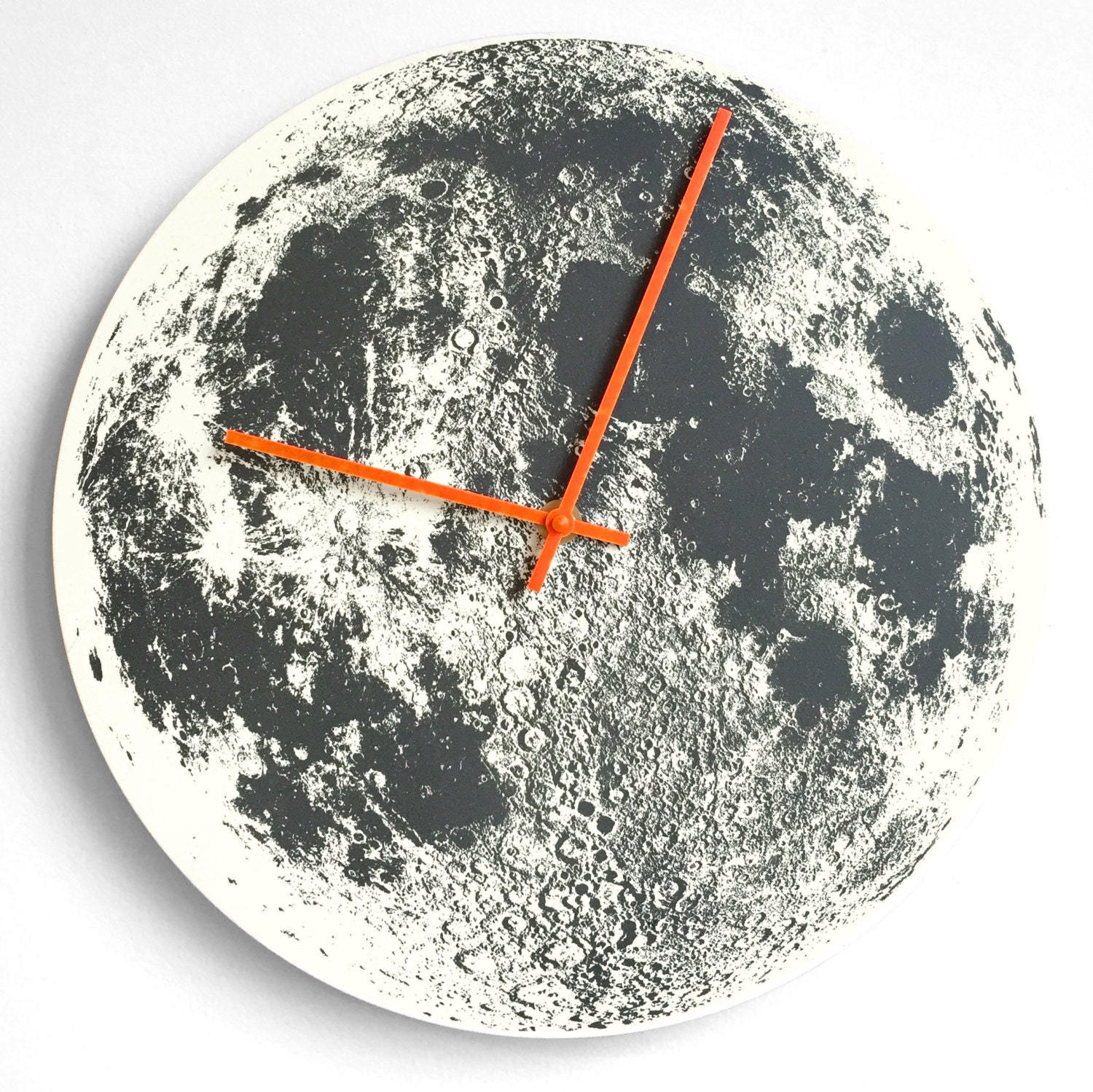 Moon Clock Wall Clock Moon Art Luna Glow in the Dark Moon