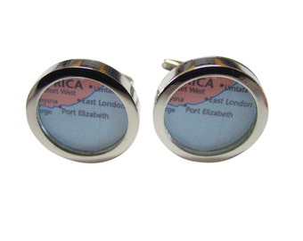 Port Elizabeth Map Pendant Cufflinks
