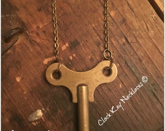 Vintage Clock Key Necklace - Cambridge - Clock Key - Key - Clock