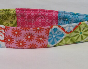 Key Fob - Key Wristlet - Key Ring - Key Chain - Bright Patchwork #6
