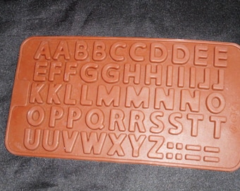 Silicone mold to create resin letters.
