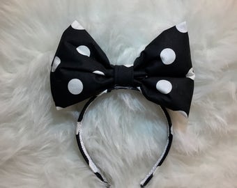 Polka Dot oversized Bow Headband