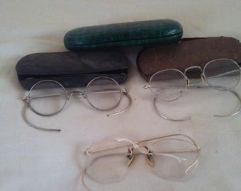 Three Vintage Eye Glasses