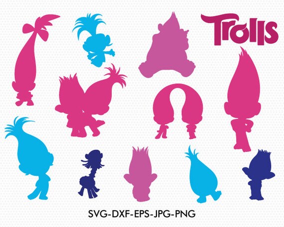 Download Trolls silhouettes svg Trolls silhouette clipart EPS png jpg