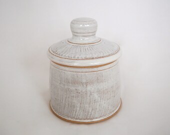 Sugar Jar, White Jar, Cookie Jar, Lidded Jar, Kitchen Storage, Ceramic Storage Container by MBPalley Ceramics (102)