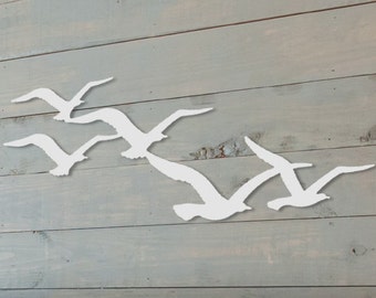 Seagull Wall Art Beach Decor 3D Bird Wall Art White Birds