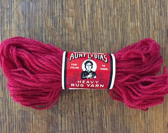 Vintage Aunt Lydia's Heavy Rug Yarn 145 Brick Red