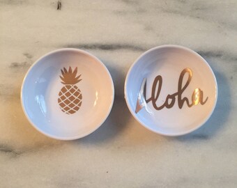 Pineapple Trinket Trays (pack of 2)