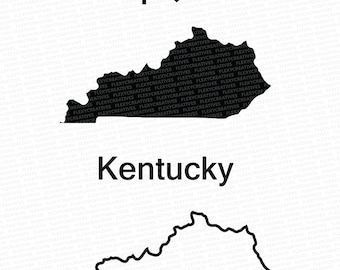 Kentucky Vector, State Clipart, Kentucky Clip Art, Kentucky Map Clip art SVG, State png, DXF, pdf, EPS FlexyCreatives #mp-27