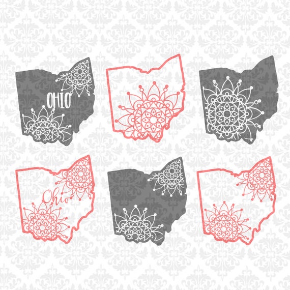 Download Ohio Mandala Filigree Zentangle Paisley Intricate SVG DXF Ai