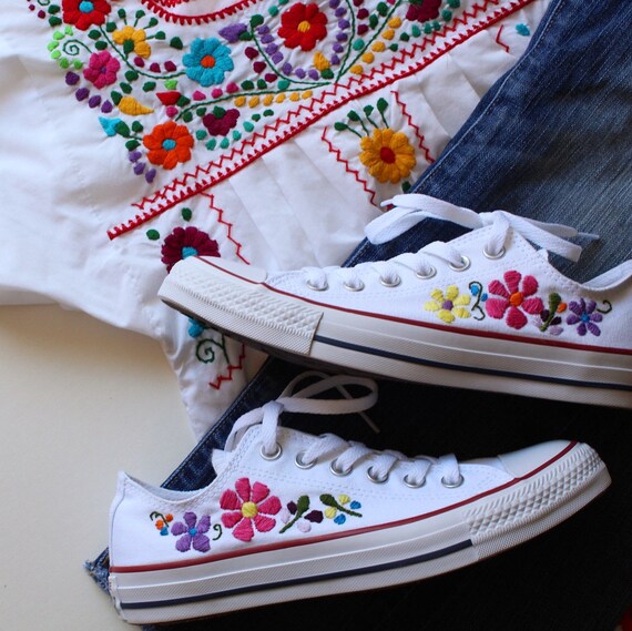 floral patchwork converse