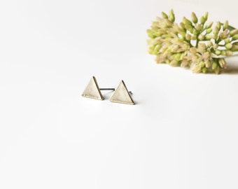 Silver Stud Earring - Silver Triangle