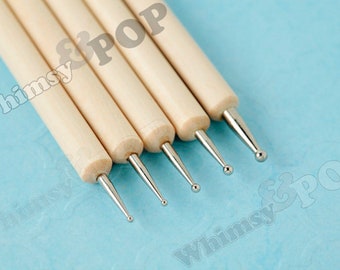 5 - Wooden Nail Art Dotting Tools, Nail Tools, Deco Tools, Nail Pen, Dotting Pen Set (C1-04)