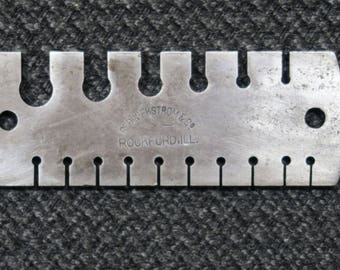 Redin-Ekstrom & Co., Rockford, IL Wire Size Gauge