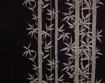 Large Furoshiki Navy Bamboo Grove Cotton Japanese Fabric Wrapping Cloth 90cm w/Free Insured Shipping