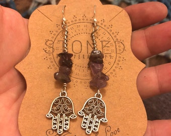 Ahimsa Amethyst Earrings