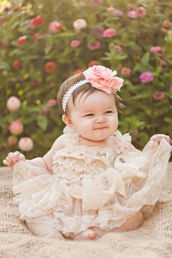 Lace Rustic Vintage Flower Girl Dresses Shabby Chic Dress Baby Junior Bridesmaid Lace Rustic Vintage Flower Girl Dresses Shabby Chic Dress Baby Junior Bridesmaid
