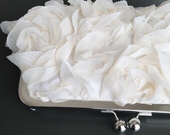 Sale - Rosette Ivory Clutch