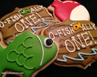 O Fish Ally One | Fishing cookies | Birthday boy gone fishing | Bobbers | Colorful fish | 1st Birthday | The big ONE | Fishing Lure | favors