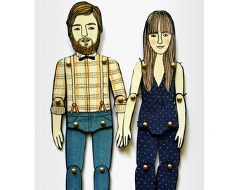 Paper Doll Portrait — Custom Order