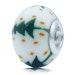 Blown Glass & Sterling Silver Large Hole Beads for European Style Bracelets, Glass Lampwork Large Hole Beads, European Charms, Christmas