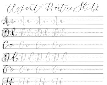 Quick Fancy Practice Sheets Lowercase & Uppercase Full