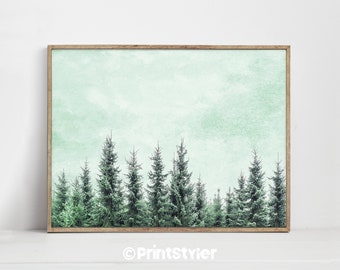 Forest Print Forest Wall Art Forest Art Tree Print Tree Wall Art