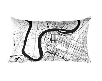 Chattanooga Pillow, Chattanooga Decor, Chattanooga Cushion, Chattanooga Throw Pillow, Chattanooga Gift, Chattanooga TN Map, Chattanooga Art