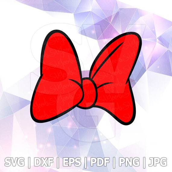 Download Minnie Mouse Red Bow Layered SVG DXF EPS Vector Silhouette ...