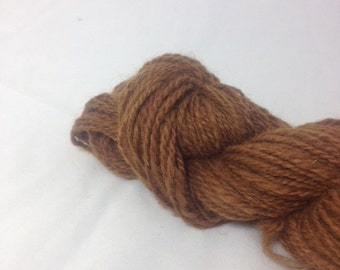 Handspun Alpaca Yarn- Caramel Color- Worsted Weight Yarn- 100 yards- Plumas County California
