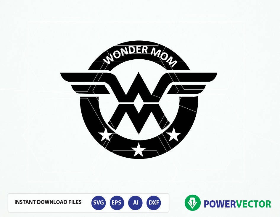 Download Wonder Woman Mom Svg. Super mom Vinyl T shirt Design, Wonderful Mommy Cutting files Svg, Dxf ...