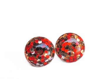 POP Earrings / Bourbon / Color POP / Handmade Jewelry / Resin Jewelry