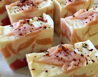 Raspberry Rose Soap-LARGE Bar-NEW-Free Shipping Handmade Soap