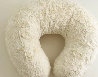 Boppy Cover Minky Ivory Marble Minky Nursing Pillowcover, baby gift, shower gift