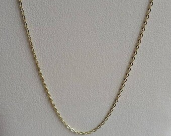 Gold Plated Necklace, Gold Plated Chain, Gold Necklace, Gold Chain, 22 inch Gold, 22" Gold, 22" Necklace, 22" Chain, Gold Link Chain, Link