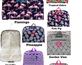 Beautiful, Personalized Garment Bag.- Aqua Chevron Back in stock!