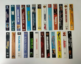 Bookmarks Made from VHS Move Tape Covers