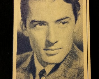 Original 1947 Gregory Peck Turf Cigarette Card, Movie, Star, Hollywood, Vintage, MGM