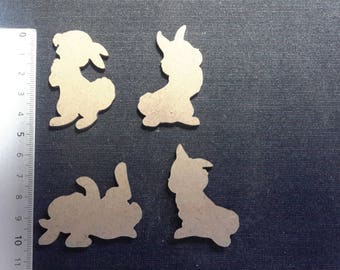 Set of 4 bunnies Thumper 5 cm