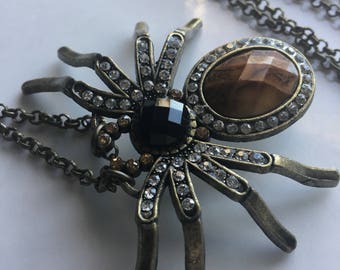 Spider Arachnid Long Necklace